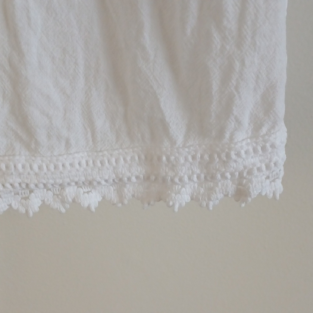 Soft Surroundings White Embroidered Boho Tunic Top/Swimsuit cover-up Large - Picture 7 of 16